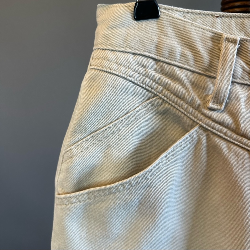 Vintage Rockies Rocky Mountain High Waist Tapered Tan Denim Jeans Long Tall - Picture 4 of 7